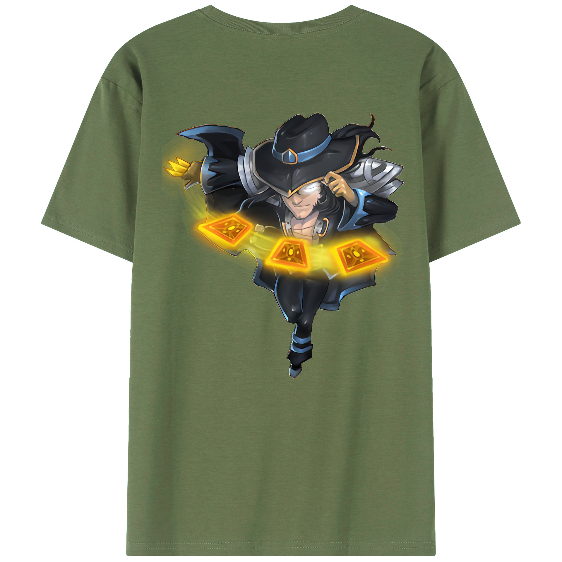（画像用） リーグ・オブ・レジェンド League of Legends LOL 綿100％ メンズ半袖Tシャツ（バックプリント） 通気性